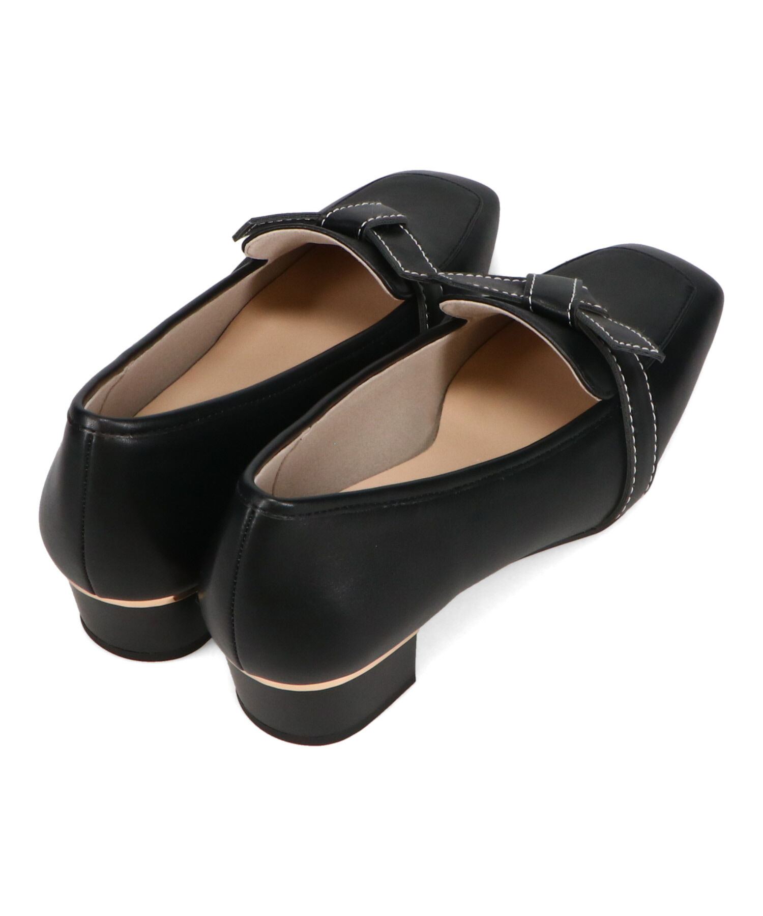 ORiental TRaffic「【WEB限定】リボンデザイン 甲深パンプス /55301 ヒール3.5ｃｍ ヒールローファー」|パンプス|