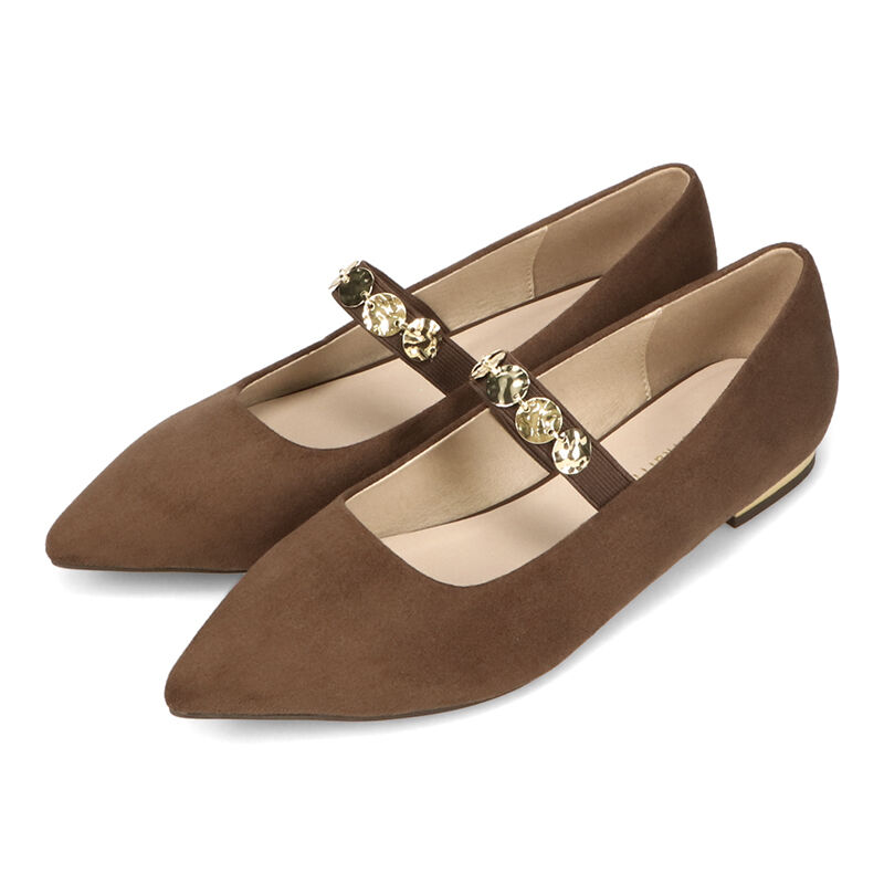 ORiental TRaffic「コインモチーフ ストラップパンプス /51308 ヒール1.8ｃｍ フラット」|パンプス|