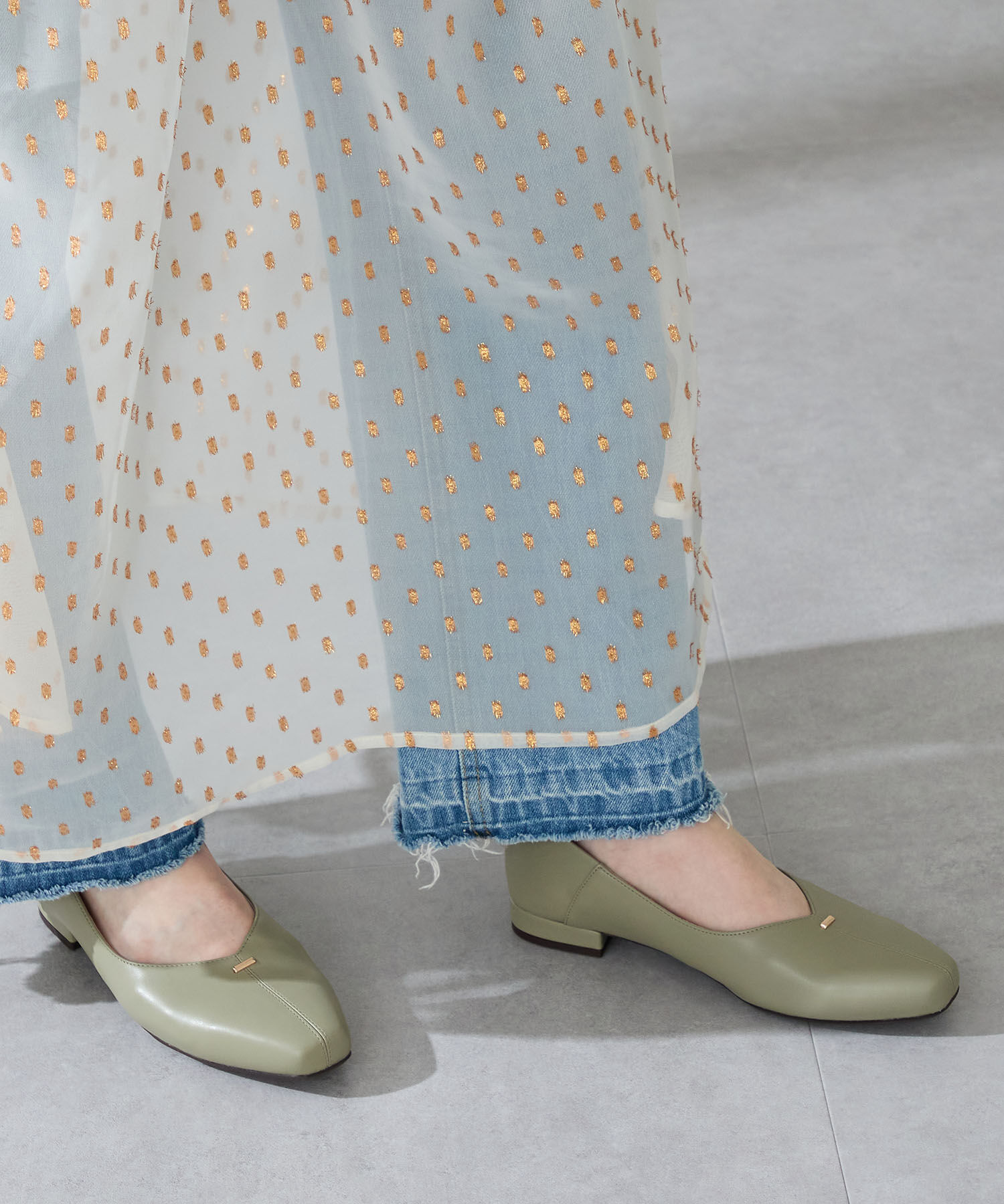 ORiental TRaffic「ゴールドパーツVカットバブーシュ/51312」|パンプス|