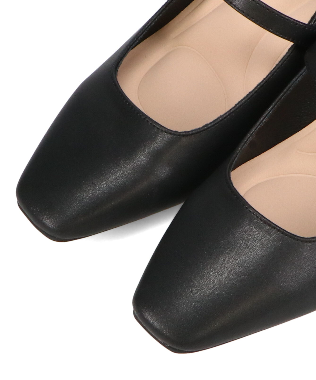 ORiental TRaffic「 スクエアトゥ ストラップ ヒール パンプス /R-3006 オフィス 就活 冠婚葬祭」|パンプス|