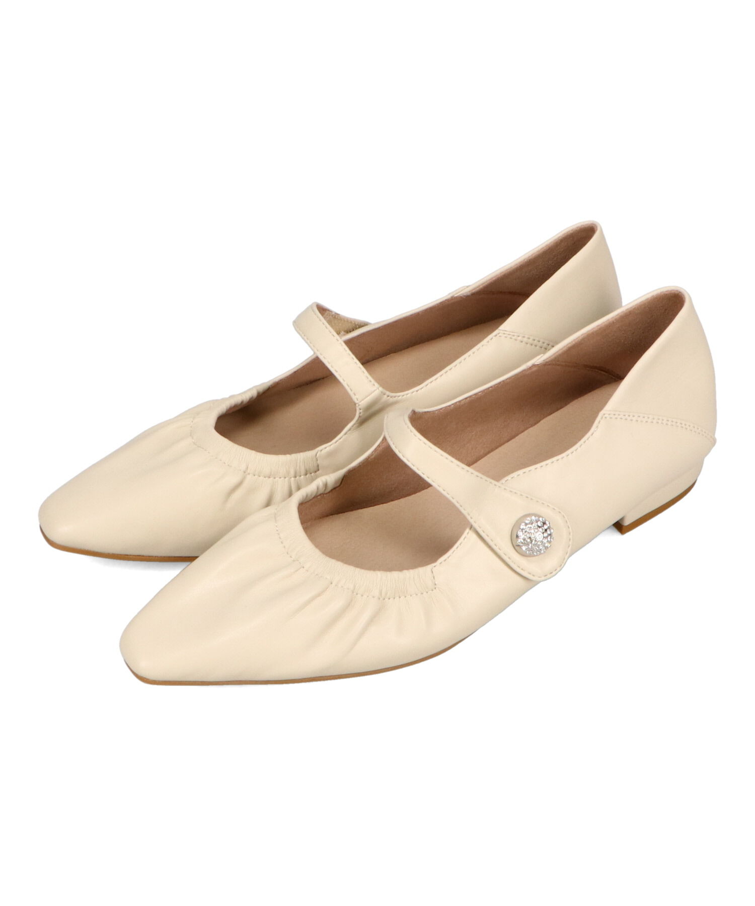 WA Oriental TRaffic「ギャザーデザインメリージェーン パンプス /52316 フラット 通勤靴 ストラップパンプス」|パンプス|