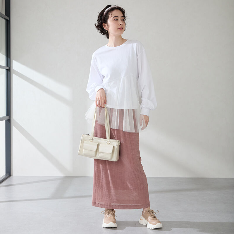 ORiental TRaffic「 ラインストーン 切替 ダッド スニーカー /OT3769 厚底」|スニーカー|