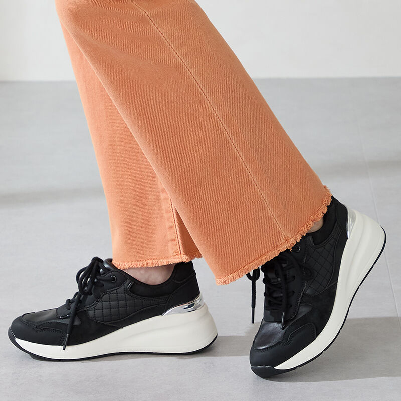 ORiental TRaffic「キルティング&times;グリッタースニーカー/OT3770」|スニーカー|BLACK