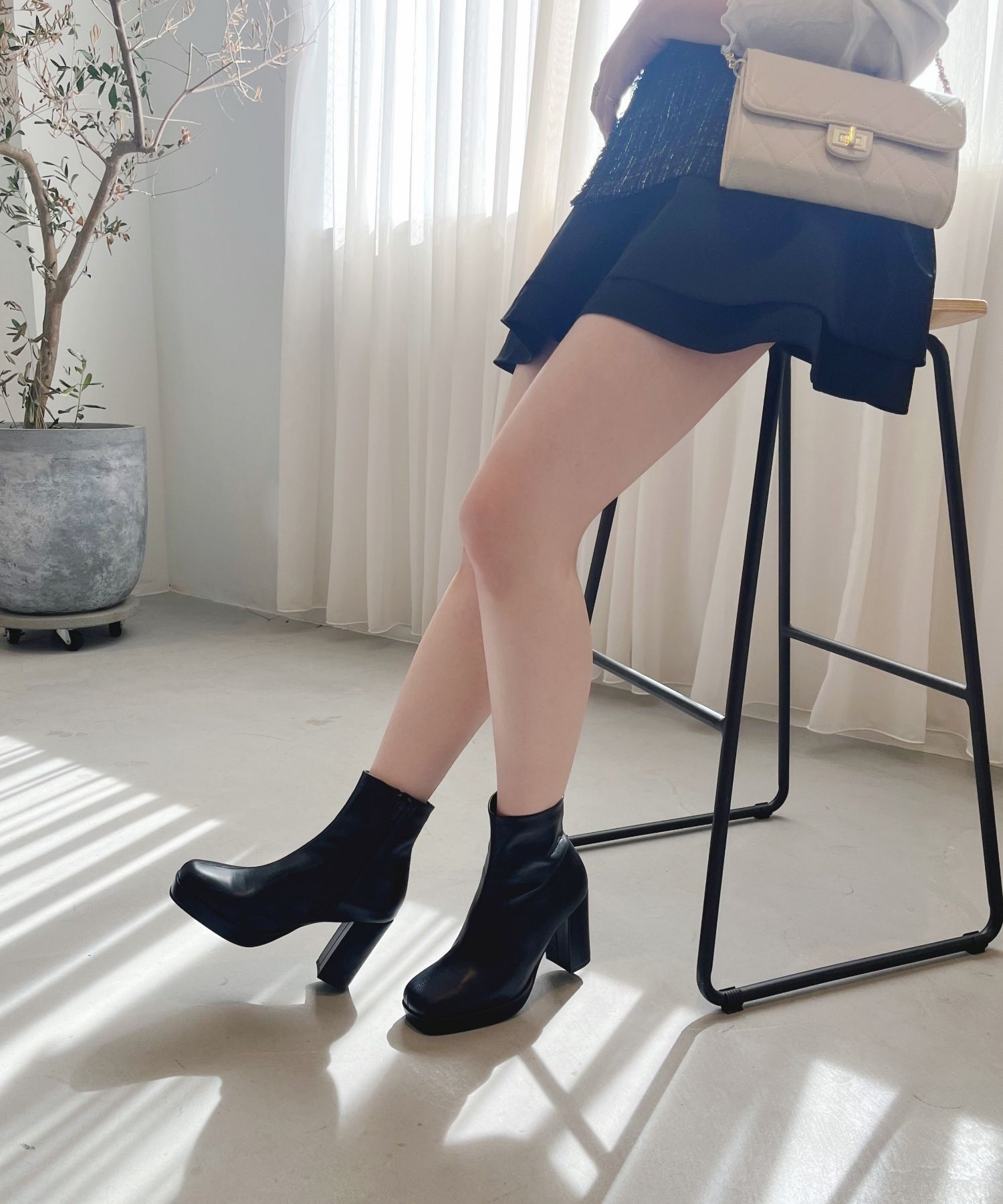 ORiental TRaffic「プラットフォームヒールショートブーツ/51410」|ショートブーツ|