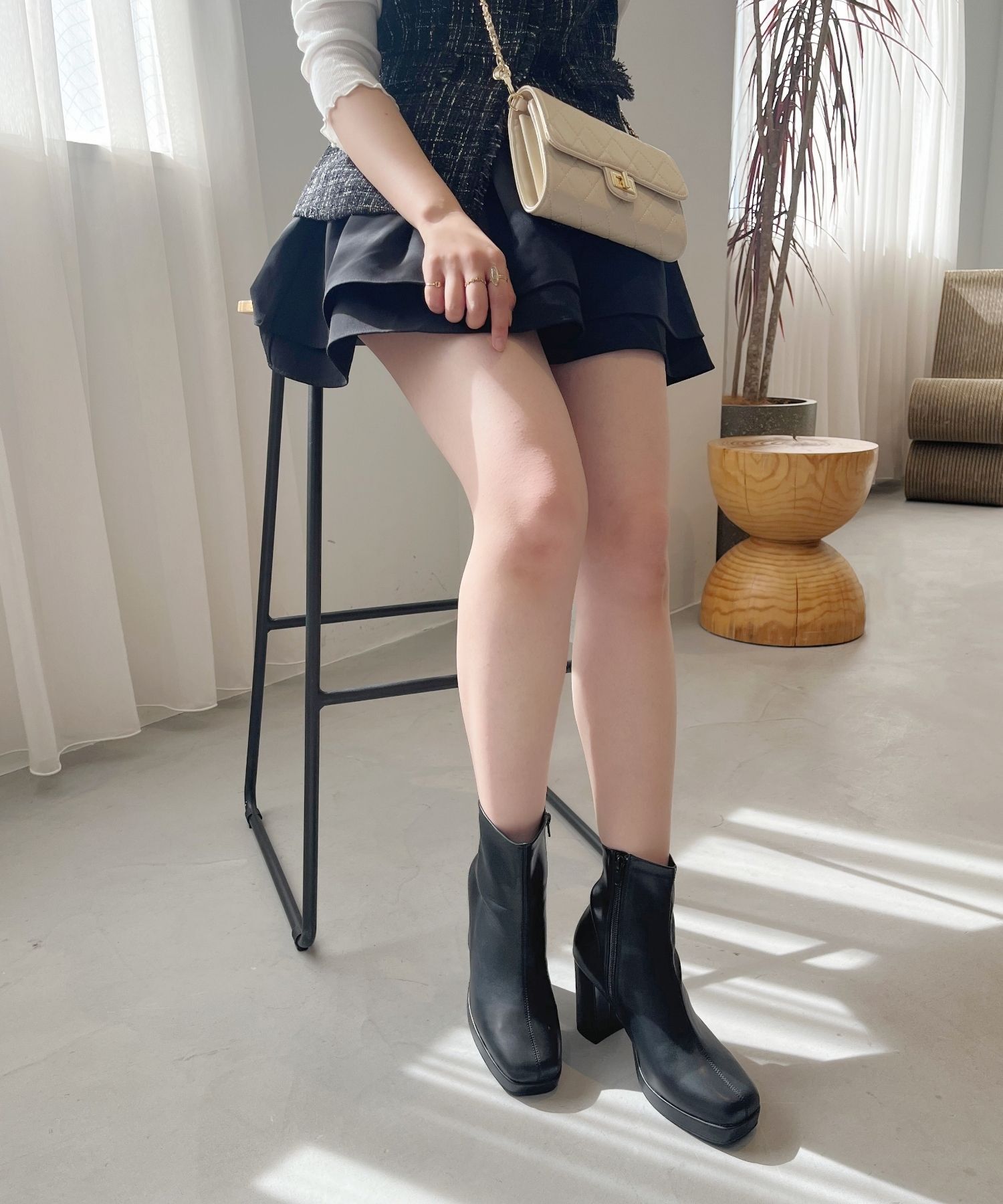 ORiental TRaffic「プラットフォームヒールショートブーツ/51410」|ショートブーツ|