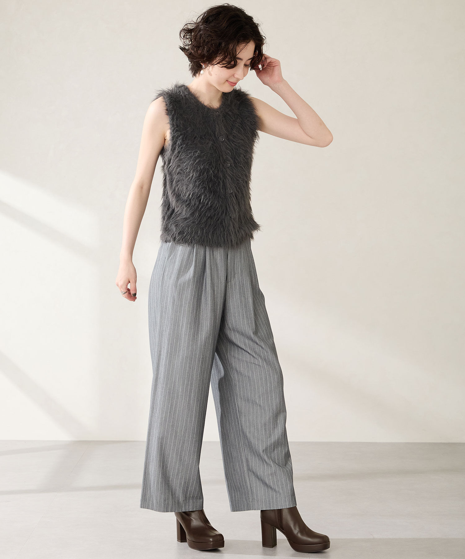 ORiental TRaffic「プラットフォームヒールショートブーツ/51410」|ショートブーツ|