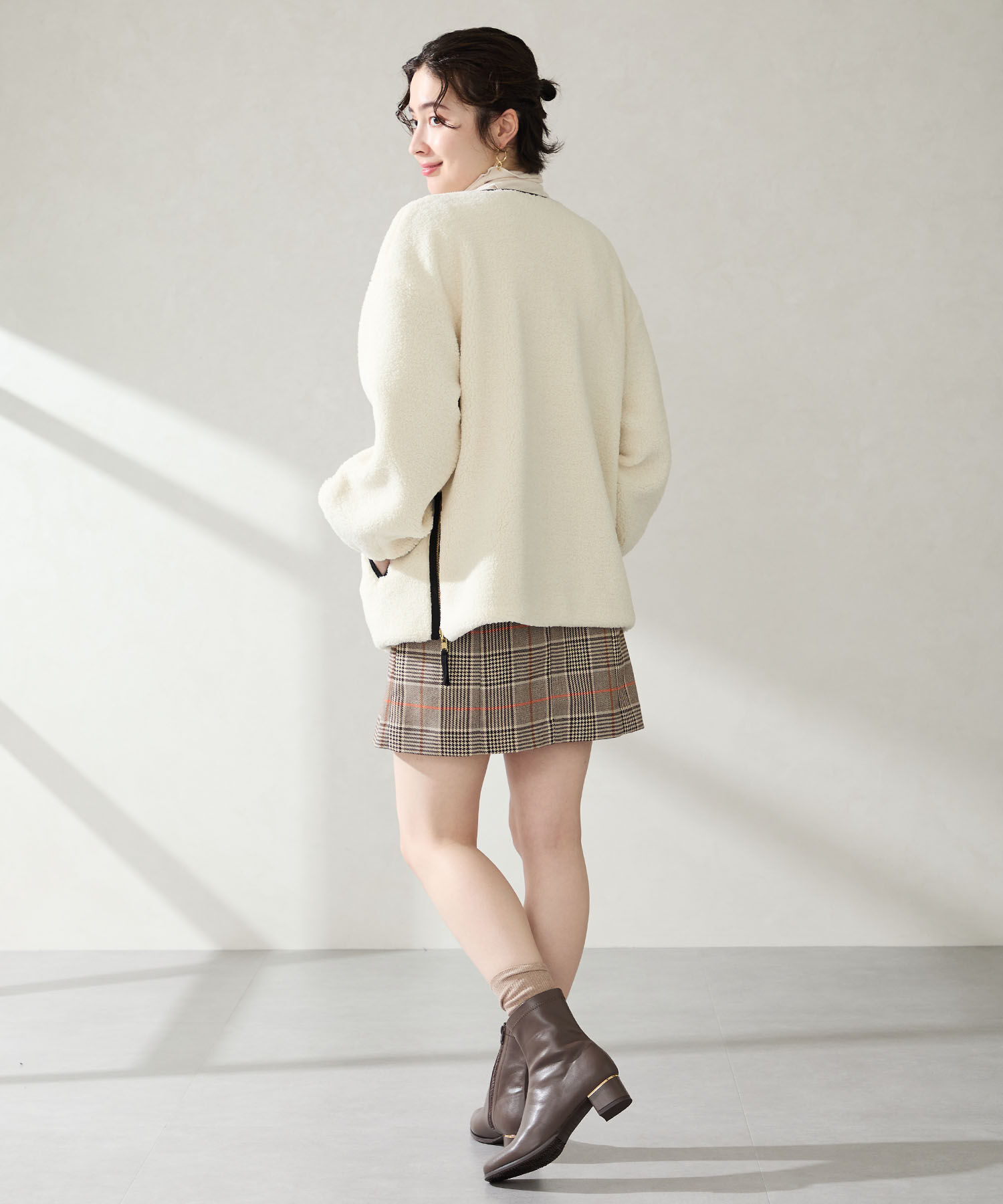 WA Oriental TRaffic「ヒールパーツ ストレッチ ブーツ /52402 シンプル 通勤 ショートブーツ」|ショートブーツ|