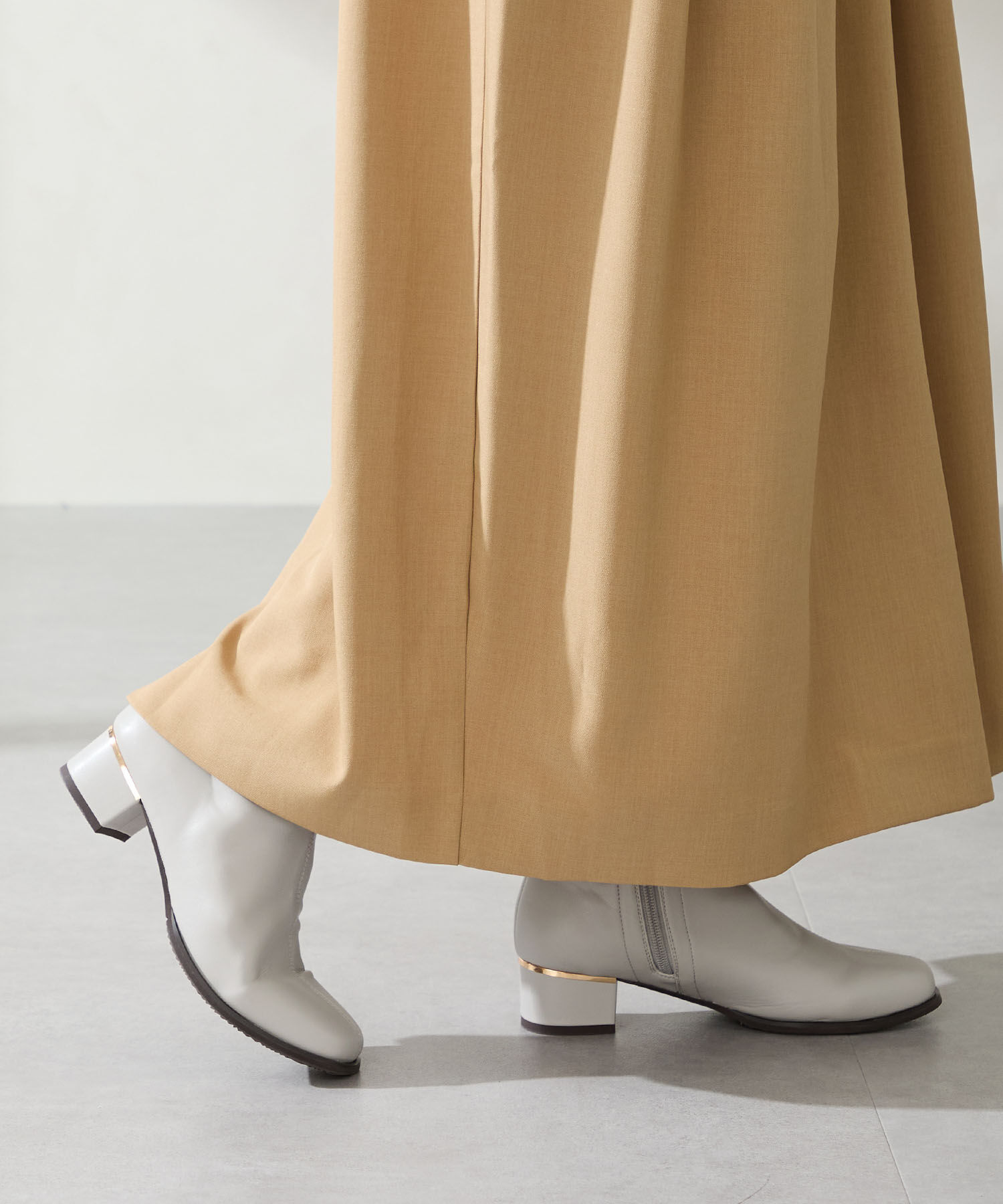 WA Oriental TRaffic「ヒールパーツ ストレッチ ブーツ /52402 シンプル 通勤 ショートブーツ」|ショートブーツ|