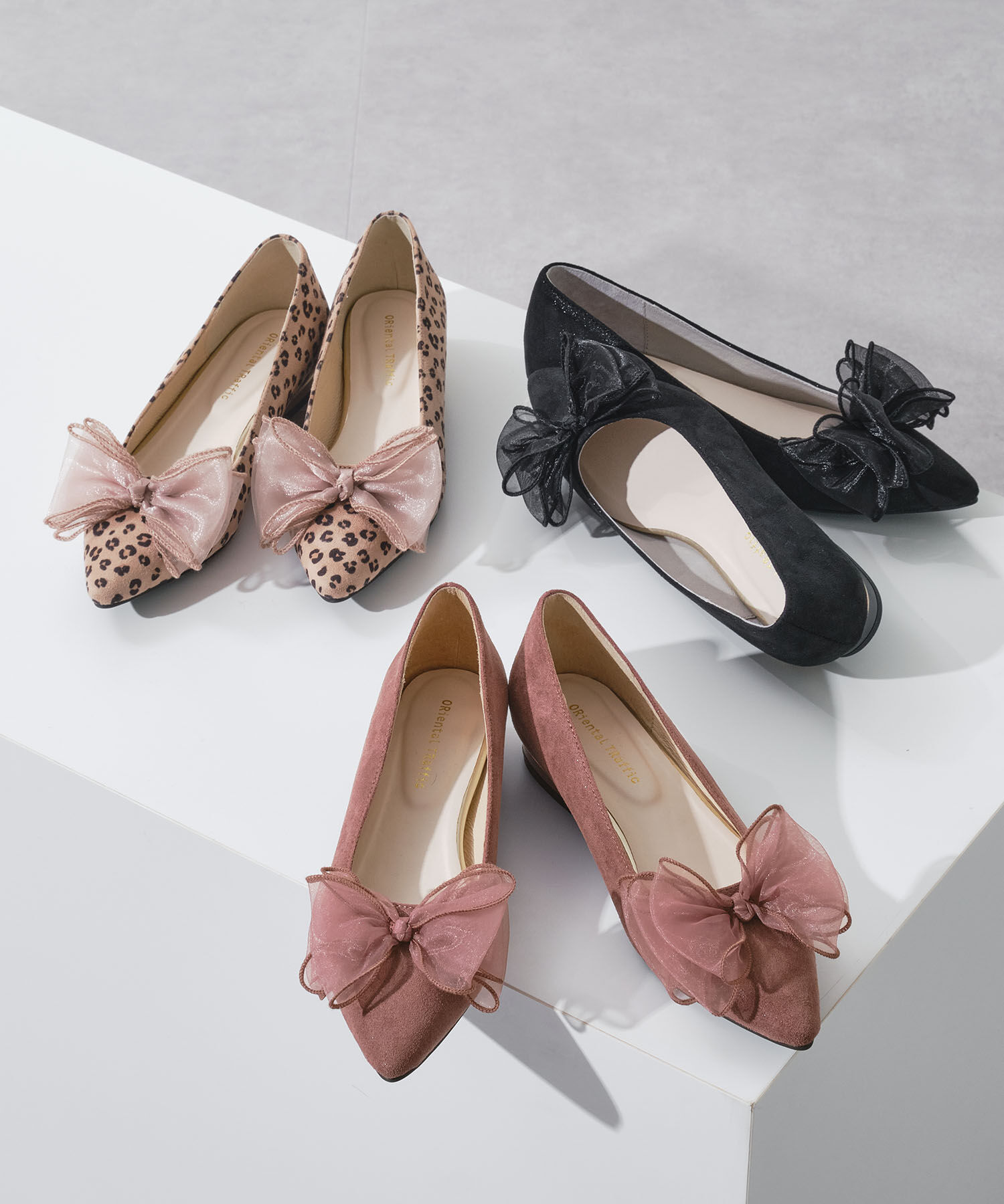 ORiental TRaffic「ビッグ チュールリボン パンプス /51321 フラット」|パンプス|