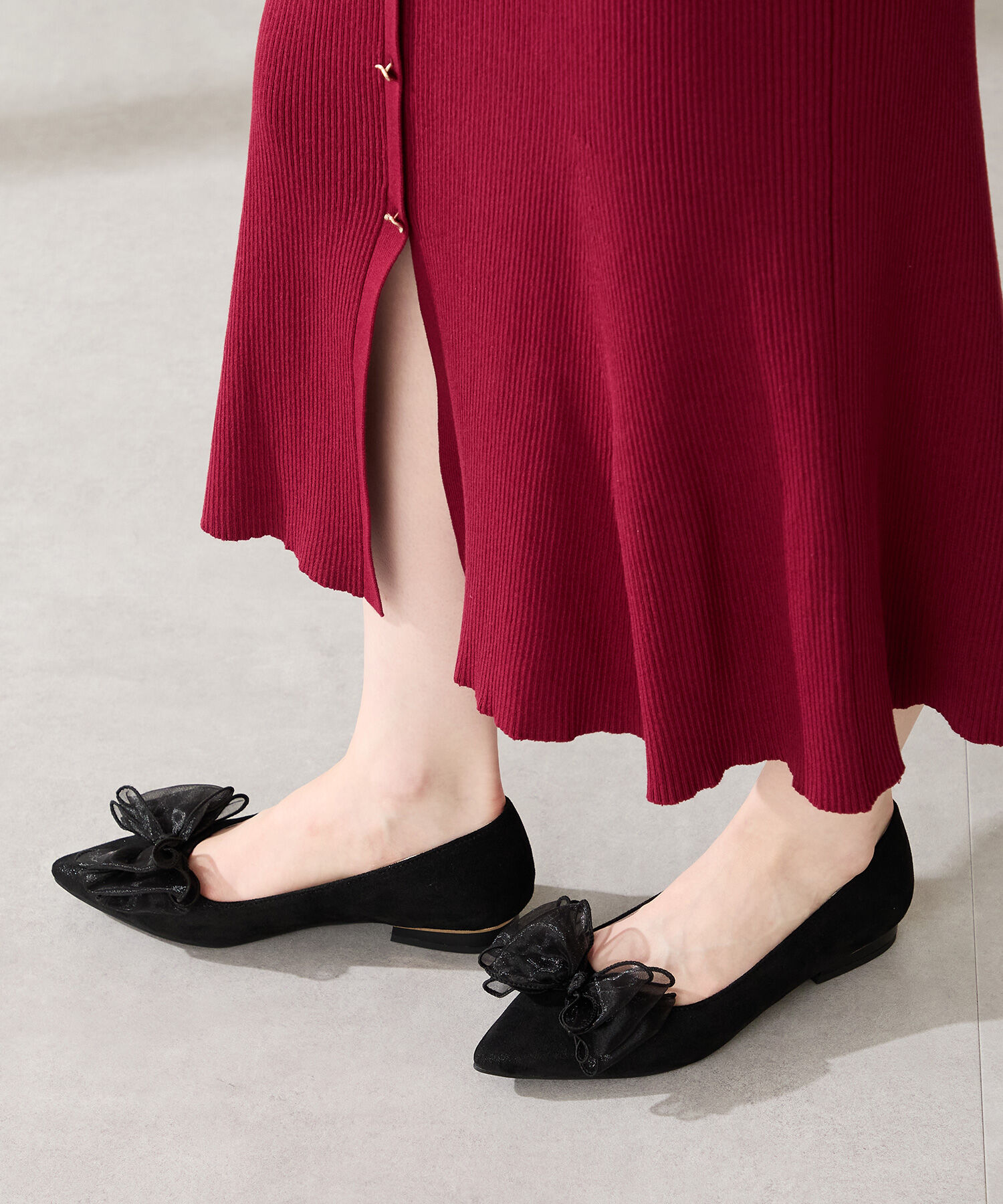 ORiental TRaffic「ビッグ チュールリボン パンプス /51321 フラット」|パンプス|