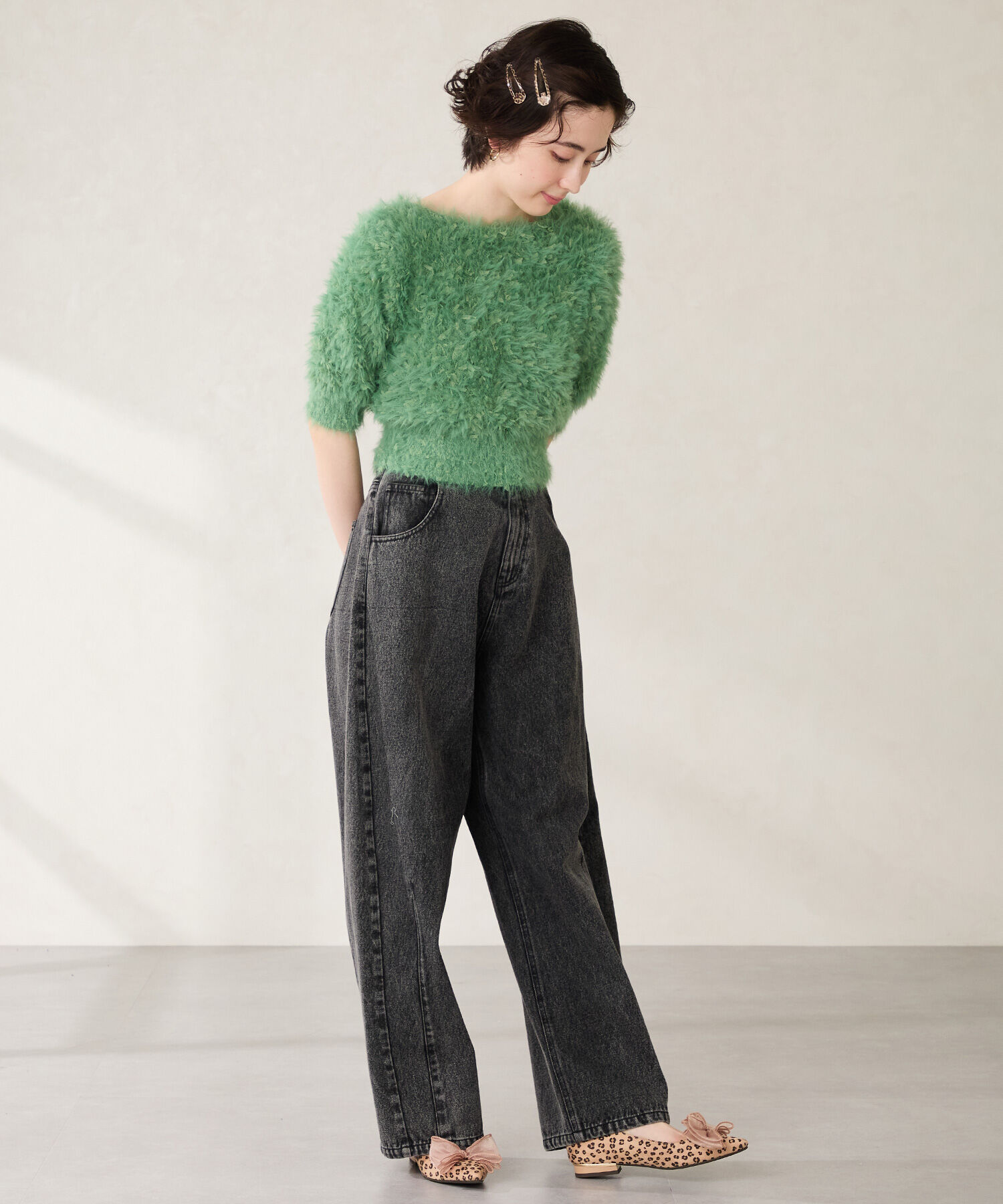 ORiental TRaffic「ビッグ チュールリボン パンプス /51321 フラット」|パンプス|