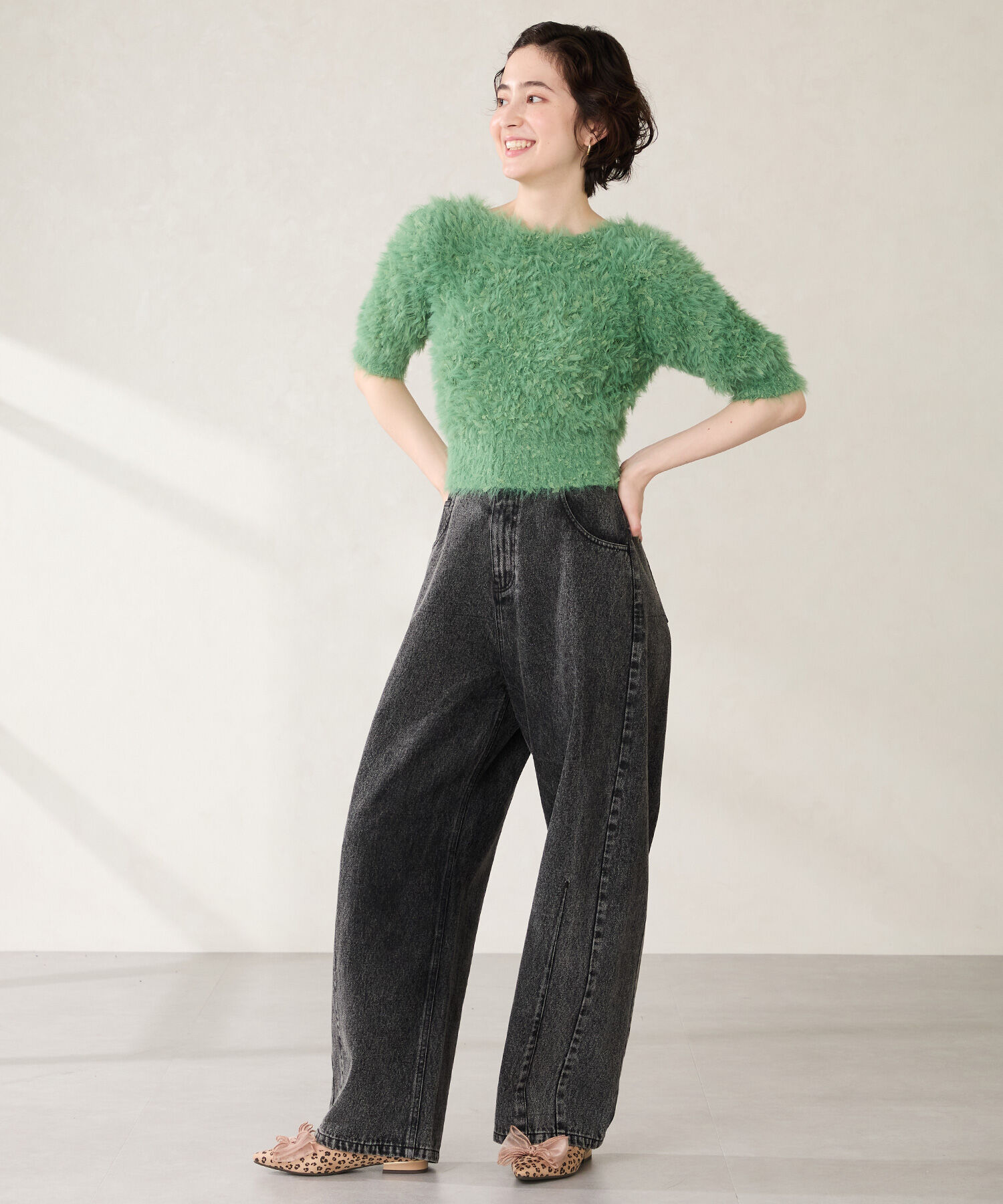 ORiental TRaffic「ビッグ チュールリボン パンプス /51321 フラット」|パンプス|