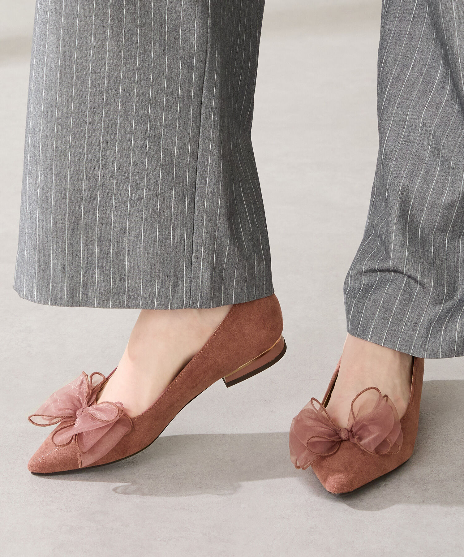 ORiental TRaffic「ビッグ チュールリボン パンプス /51321 フラット」|パンプス|