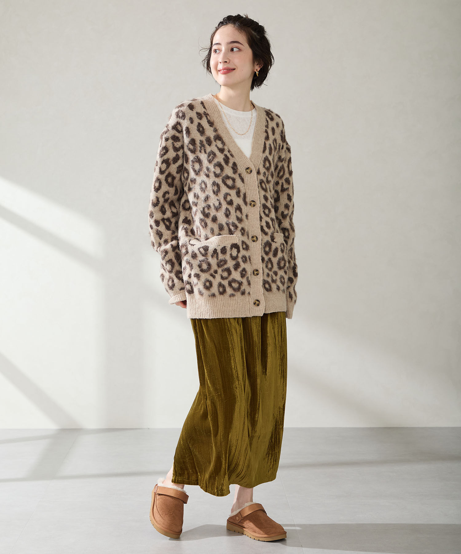 ORiental TRaffic「【 厚底 ・ 軽量 】 ムートン ベルト サンダル /55302 もこもこ 暖かい 防寒」|モカシン|