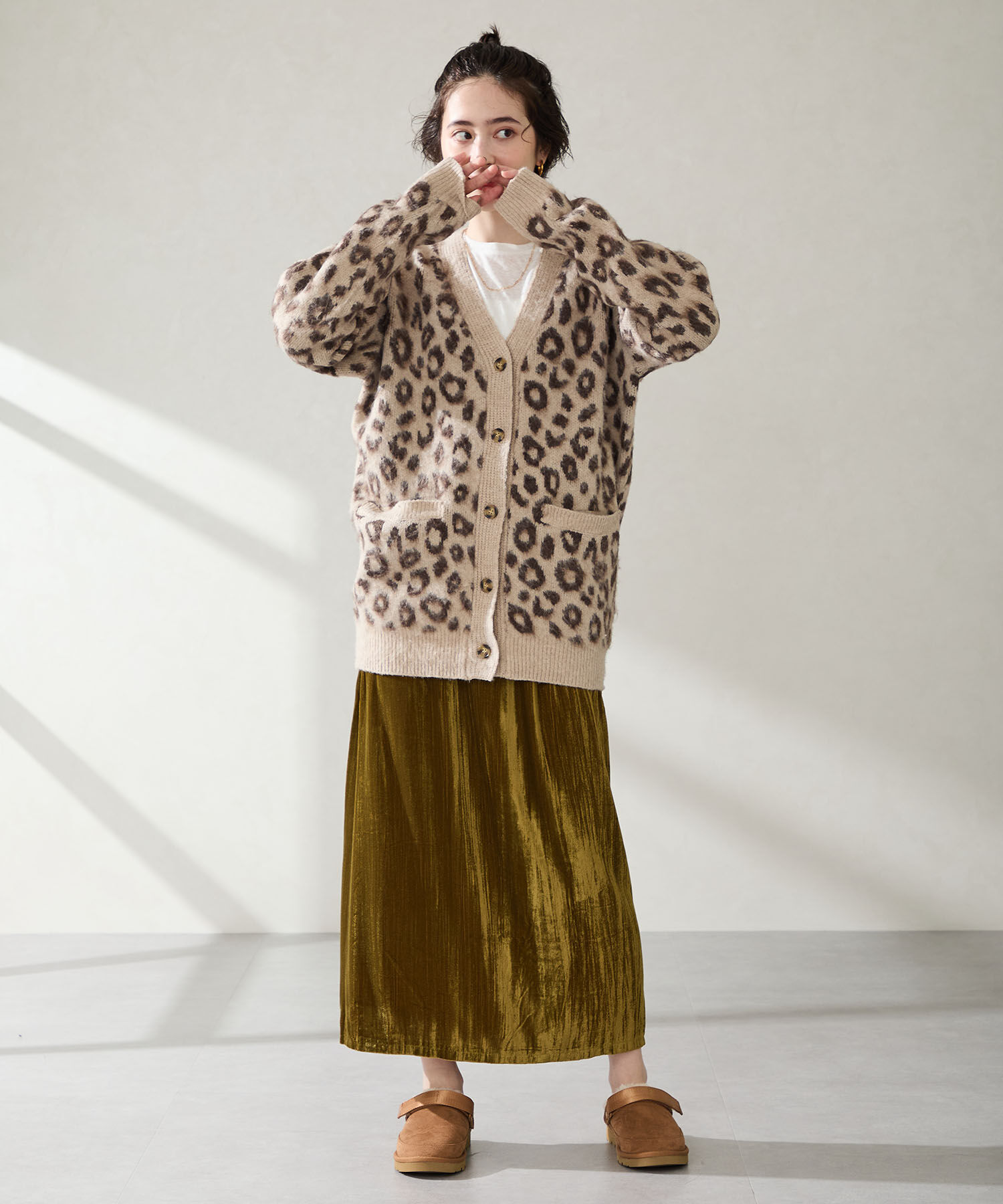 ORiental TRaffic「【 厚底 ・ 軽量 】 ムートン ベルト サンダル /55302 もこもこ 暖かい 防寒」|モカシン|