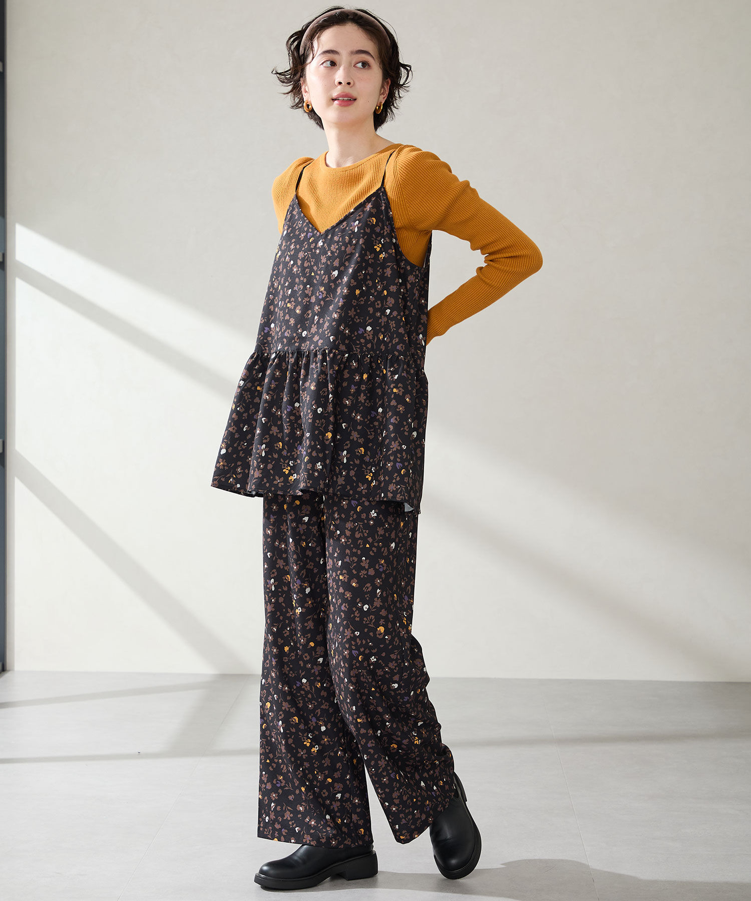 WA Oriental TRaffic「リブニットバックジップブーツ/52407」|ショートブーツ|