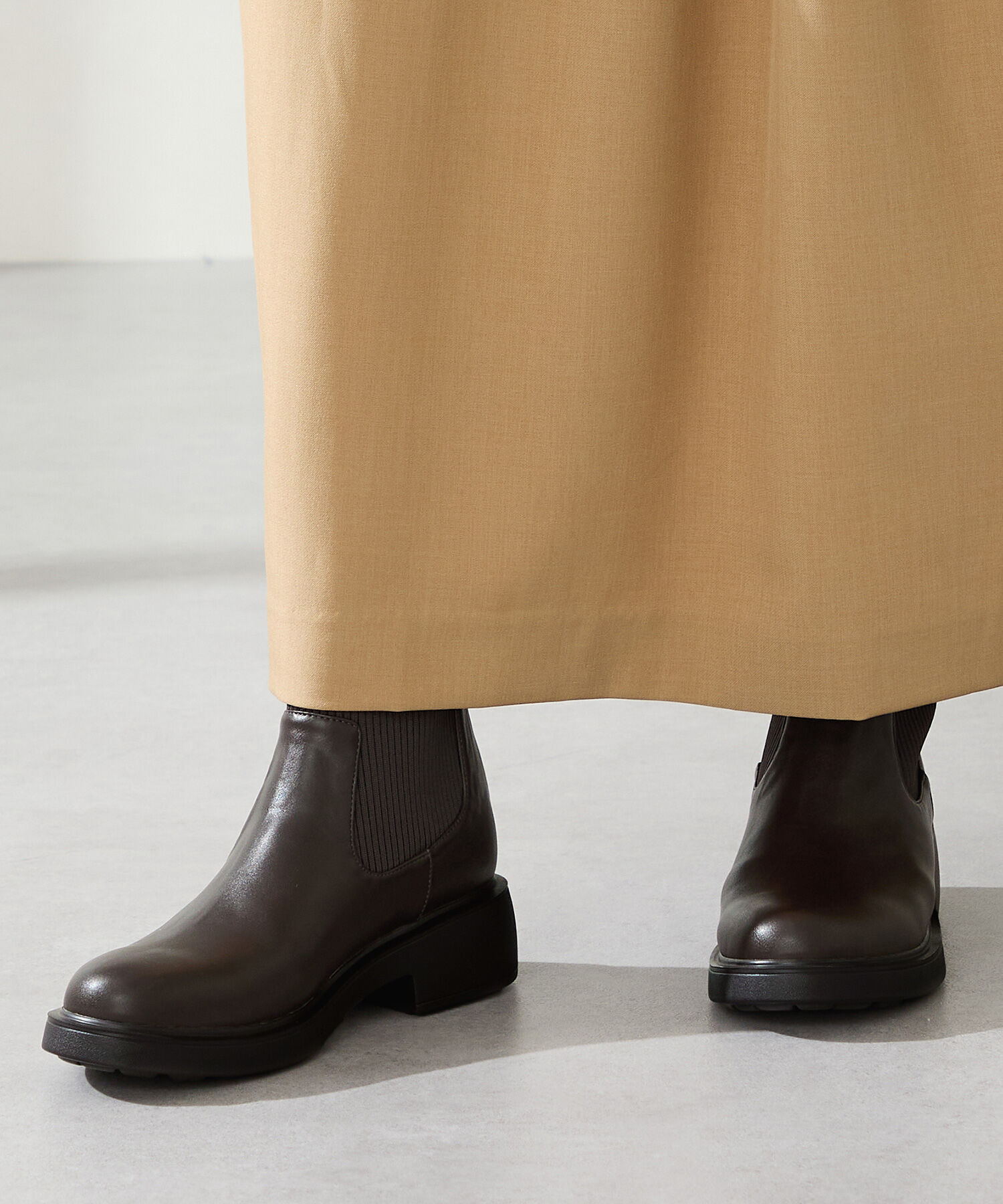 WA Oriental TRaffic「リブニットバックジップブーツ/52407」|ショートブーツ|