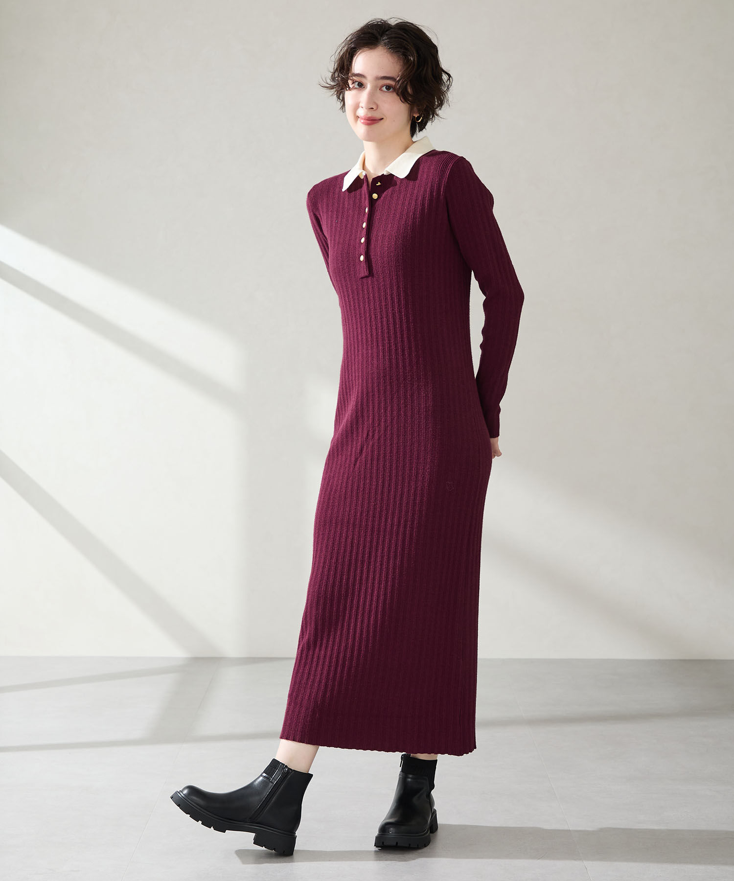 ORiental TRaffic「ニット ドッキング タンクソール ブーツ /51412」|ショートブーツ|