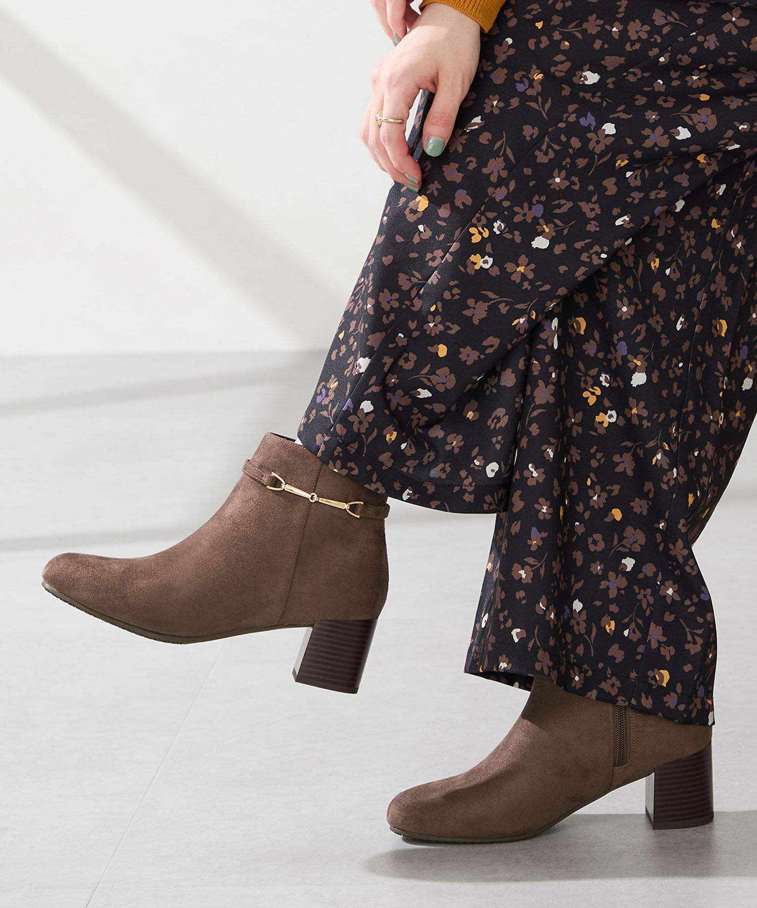 WA Oriental TRaffic「ビットモチーフ ショートブーツ /52403」|ショートブーツ|BROWN