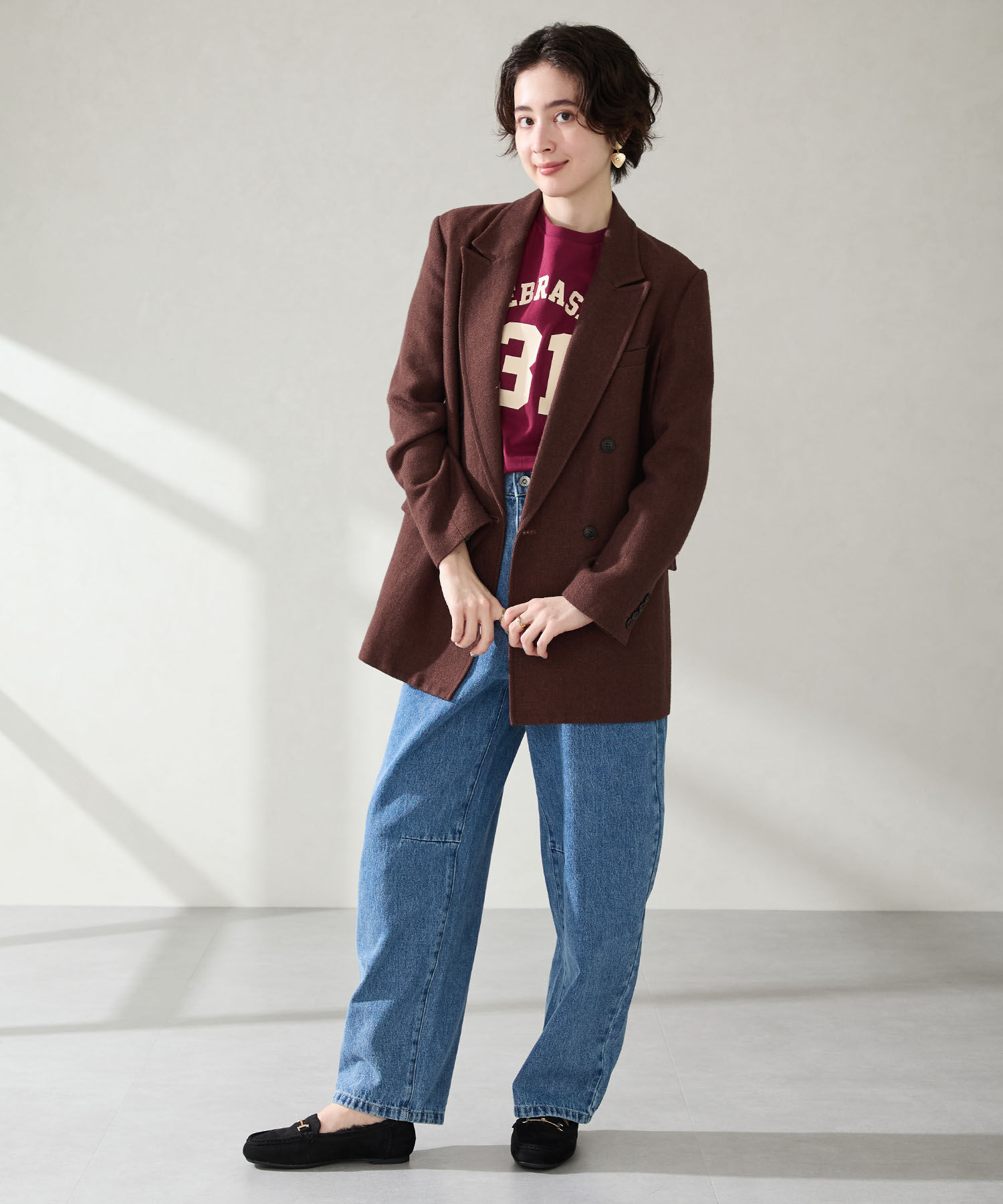 WA Oriental TRaffic「 ビット モチーフ付き ファー モカシン /52318 ムートン 防寒」|モカシン|