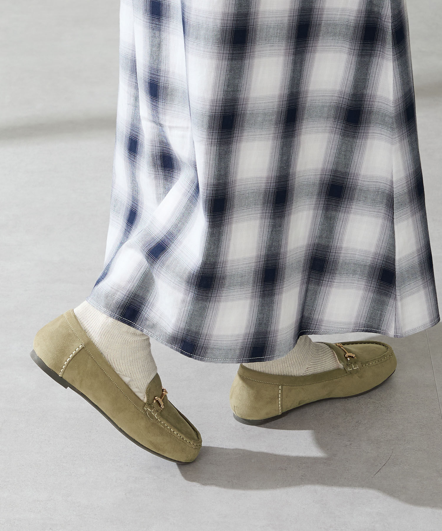 WA Oriental TRaffic「 ビット モチーフ付き ファー モカシン /52318 ムートン 防寒」|モカシン|