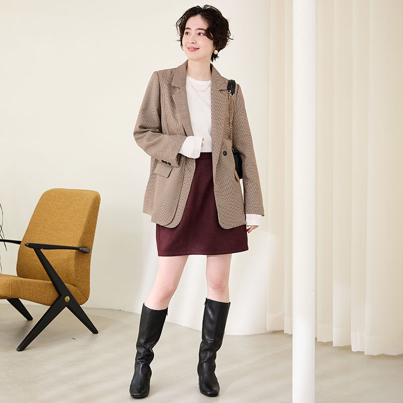 ORiental TRaffic「スクエアトゥチャンキーヒールロングブーツ/51501」|ロングブーツ|