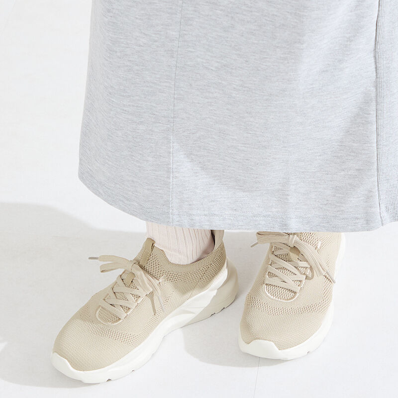 ORiental TRaffic「●2026春夏新作●【 瞬間フィット 】 ニット レースアップ スニーカー /OT3789」|スニーカー|