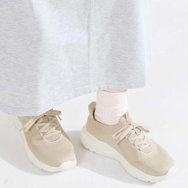 ORiental TRaffic「●2026春夏新作●【 瞬間フィット 】 ニット レースアップ スニーカー /OT3789」|スニーカー|