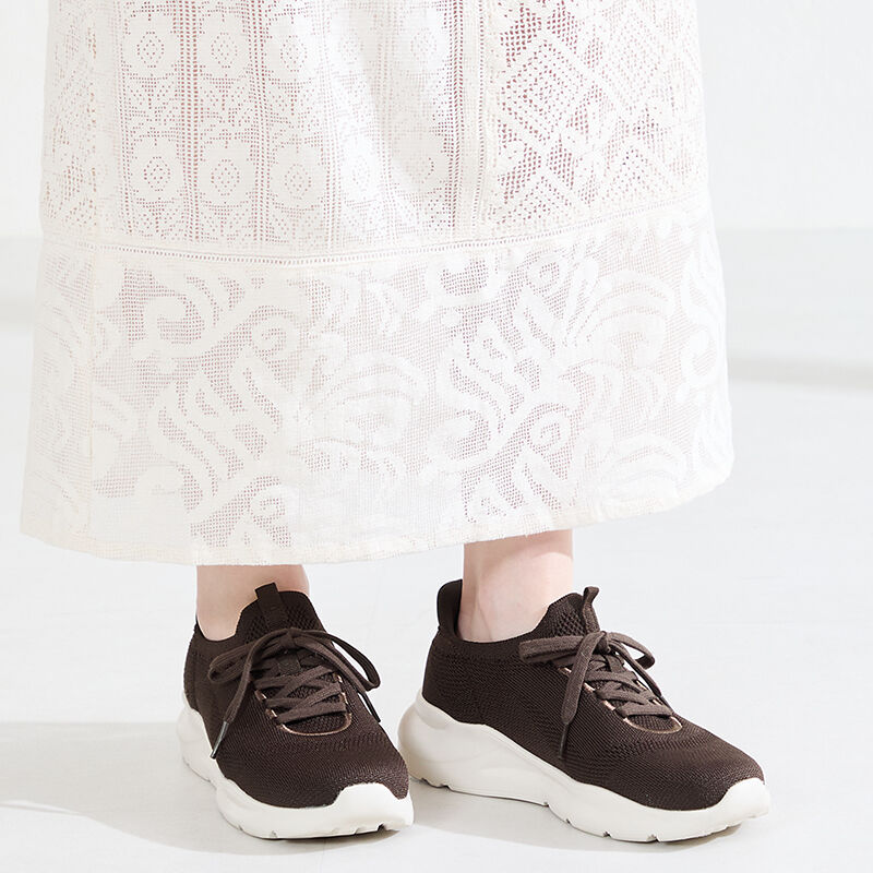 ORiental TRaffic「●2026春夏新作●【 瞬間フィット 】 ニット レースアップ スニーカー /OT3789」|スニーカー|