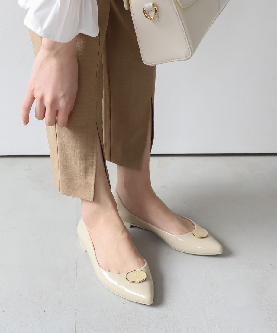  「マーブルパーツレインパンプス」|レインシューズ|アイボリー