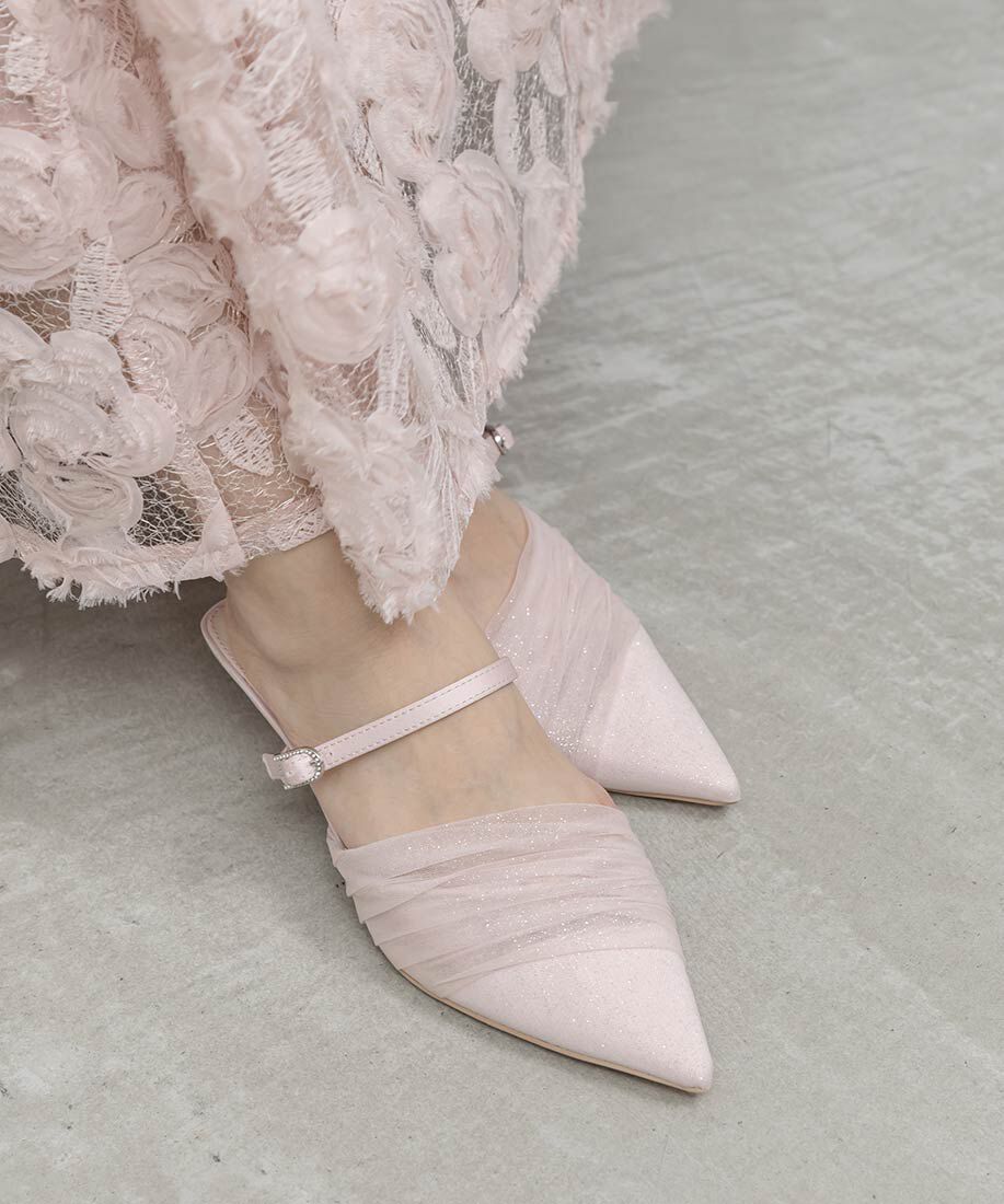  「シアーギャザーミュールパンプス」|パンプス|