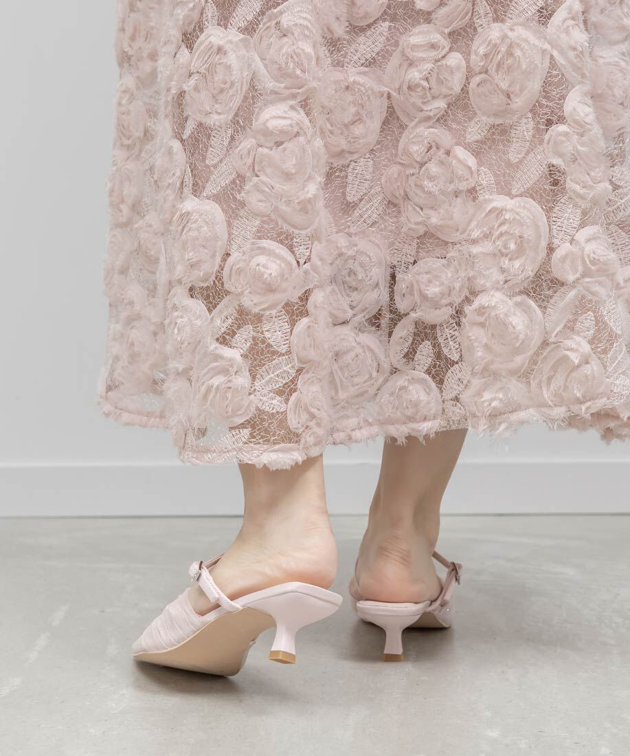  「シアーギャザーミュールパンプス」|パンプス|