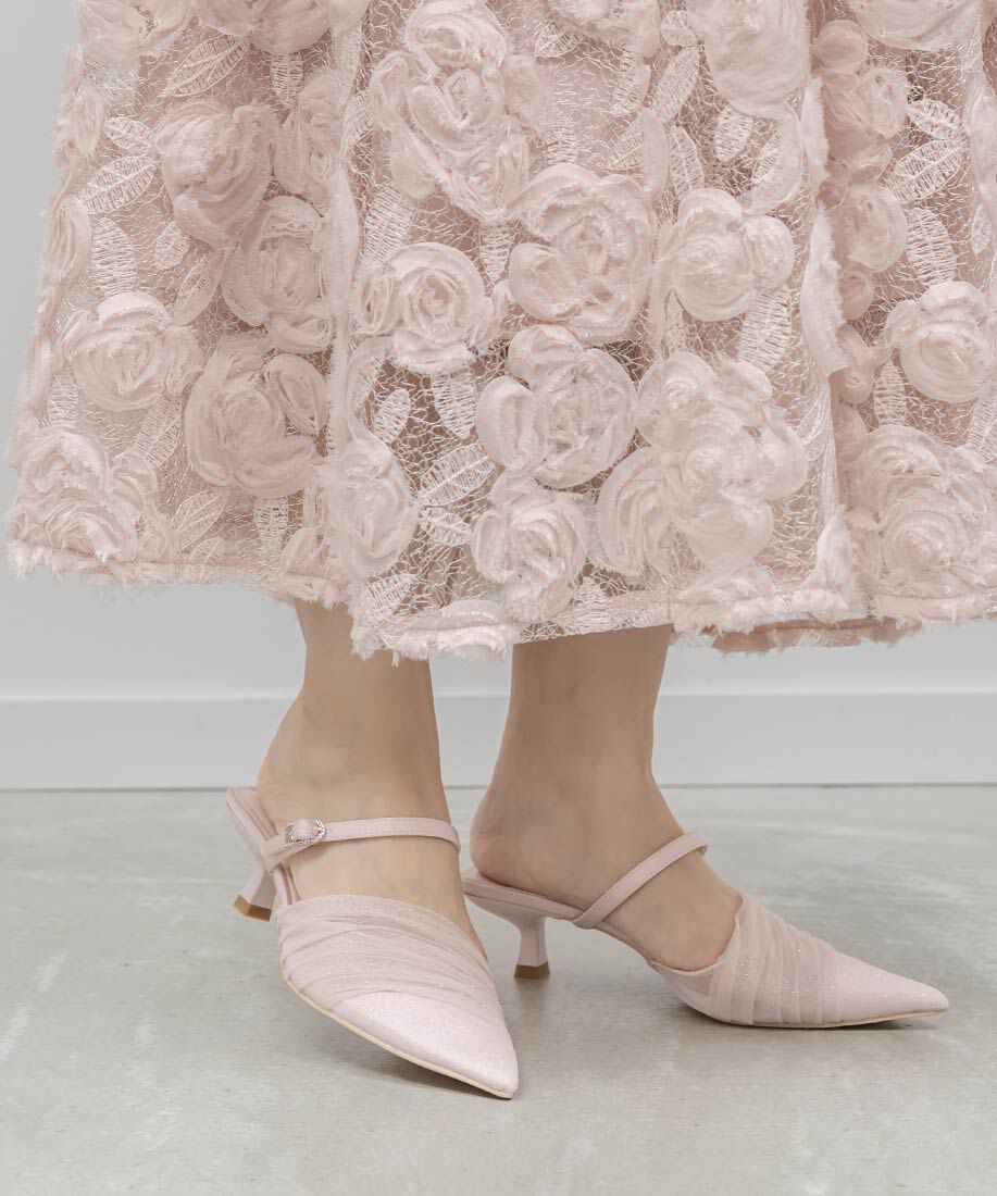  「シアーギャザーミュールパンプス」|パンプス|