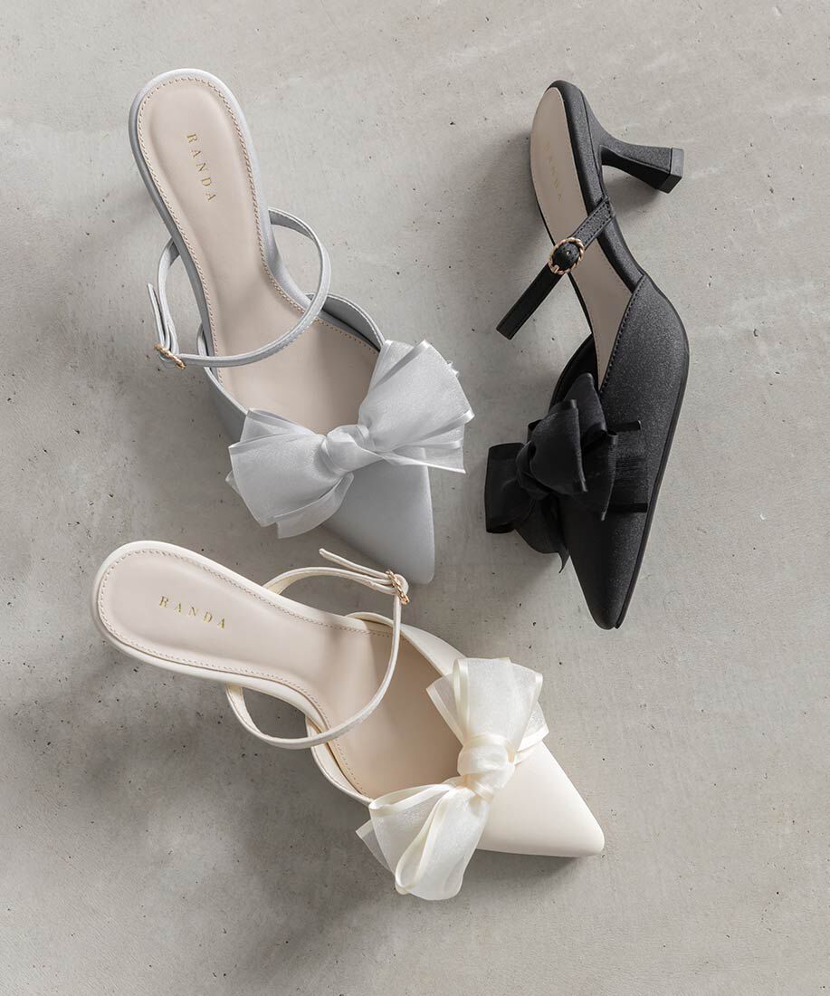  「2WAY シアーリボンミュールパンプス」|パンプス|