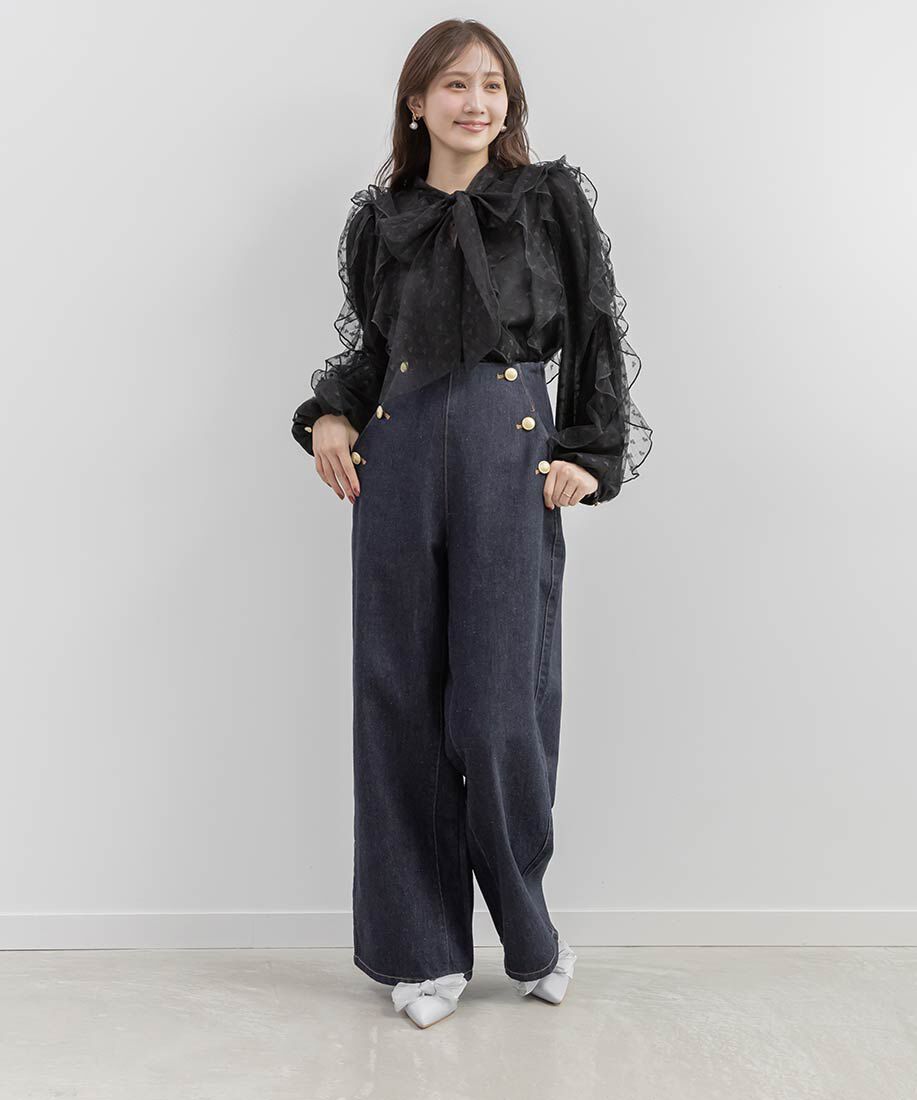  「2WAY シアーリボンミュールパンプス」|パンプス|