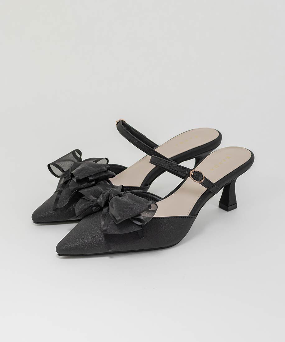  「2WAY シアーリボンミュールパンプス」|パンプス|