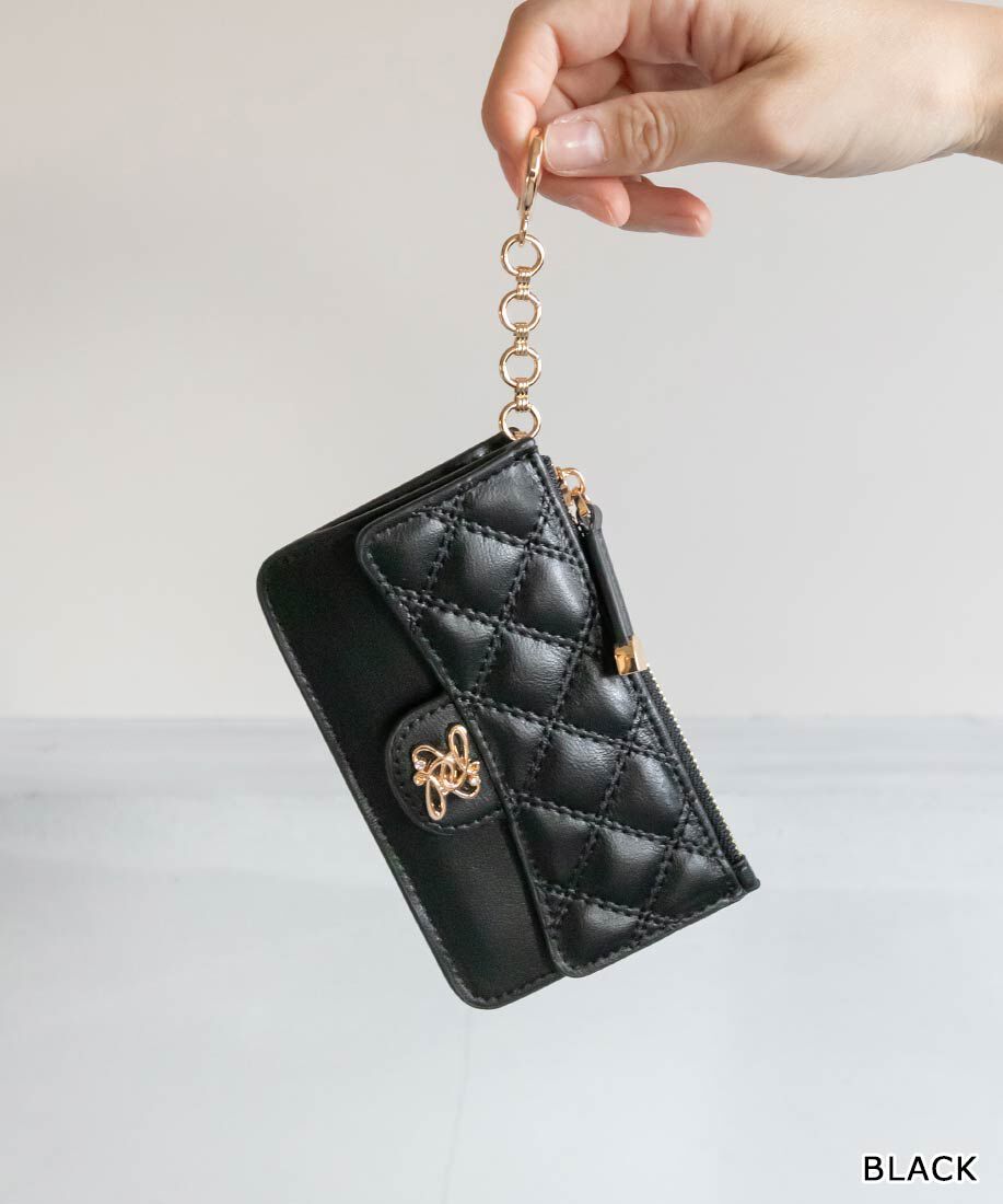  「キルティングフラップフラグメントケース」|名刺入れ・カードケース|ブラック