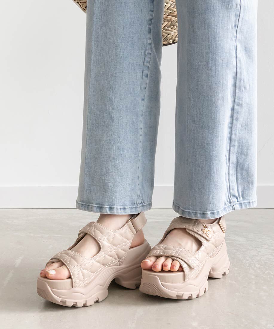  「モノグラムパーツキルティングスポーツサンダル」|サンダル|