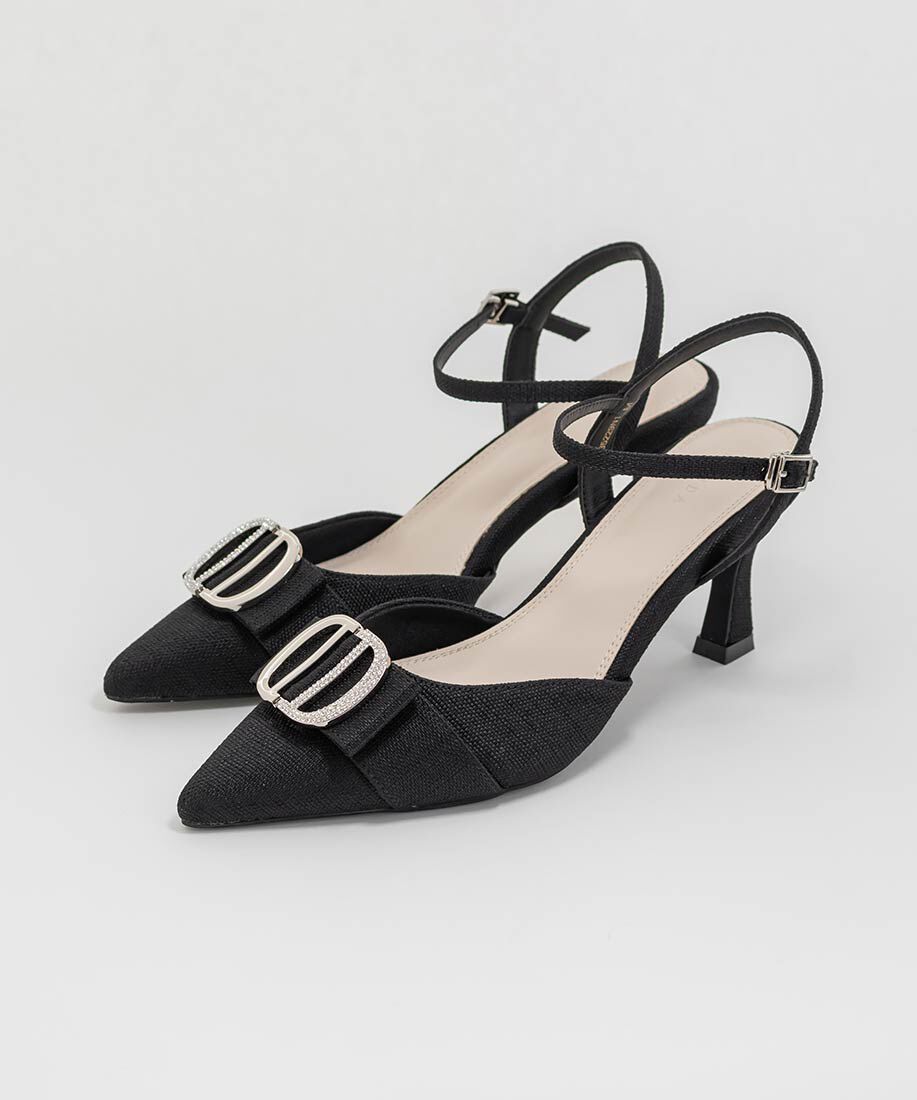  「ビジューパーツストラップパンプス」|パンプス|