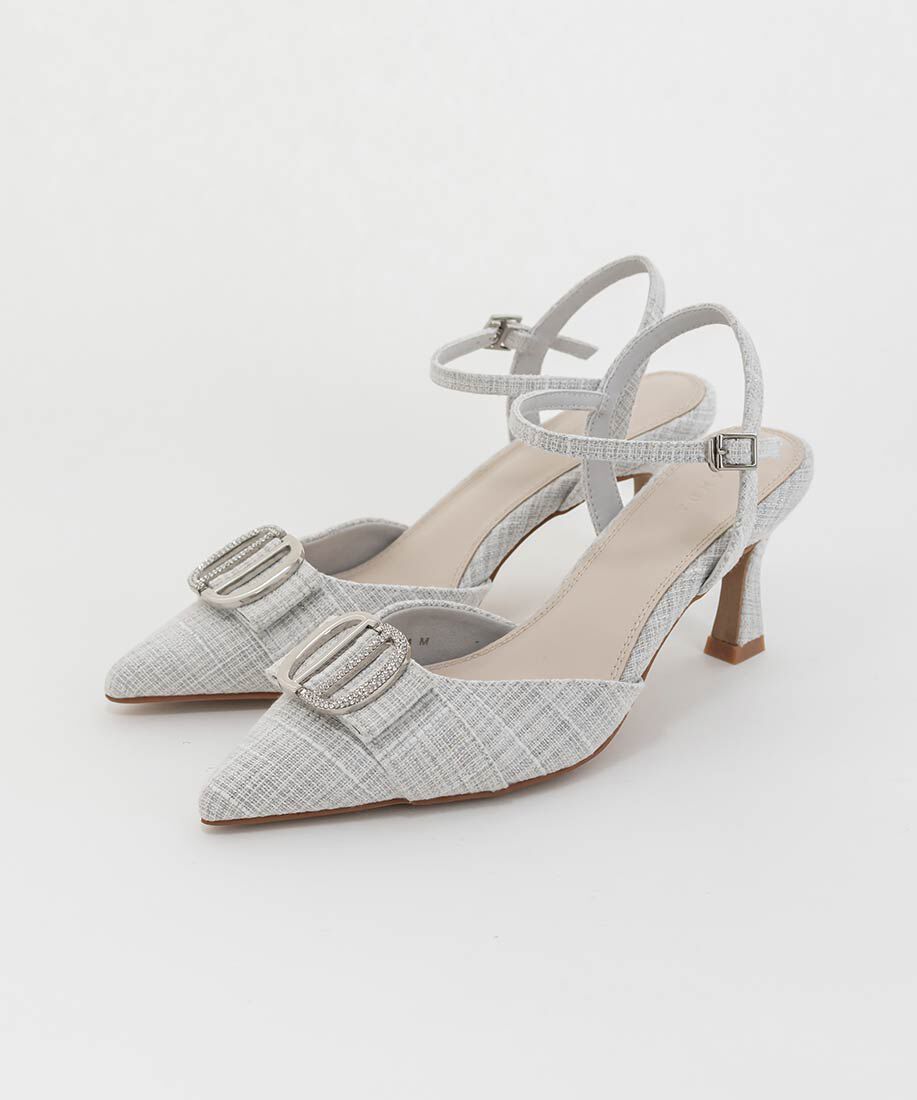  「ビジューパーツストラップパンプス」|パンプス|