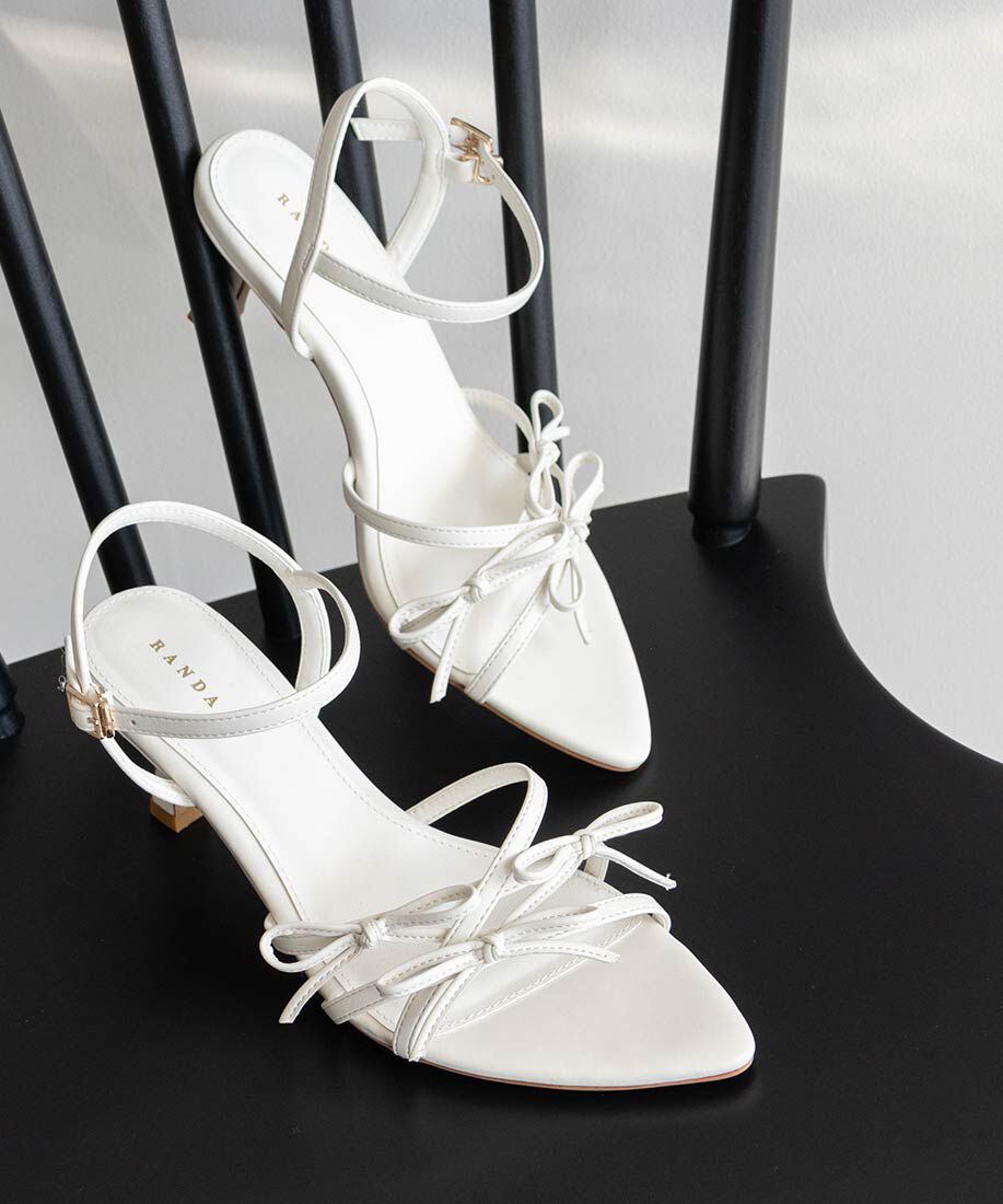  「ミニリボンナローストラップサンダル」|サンダル|