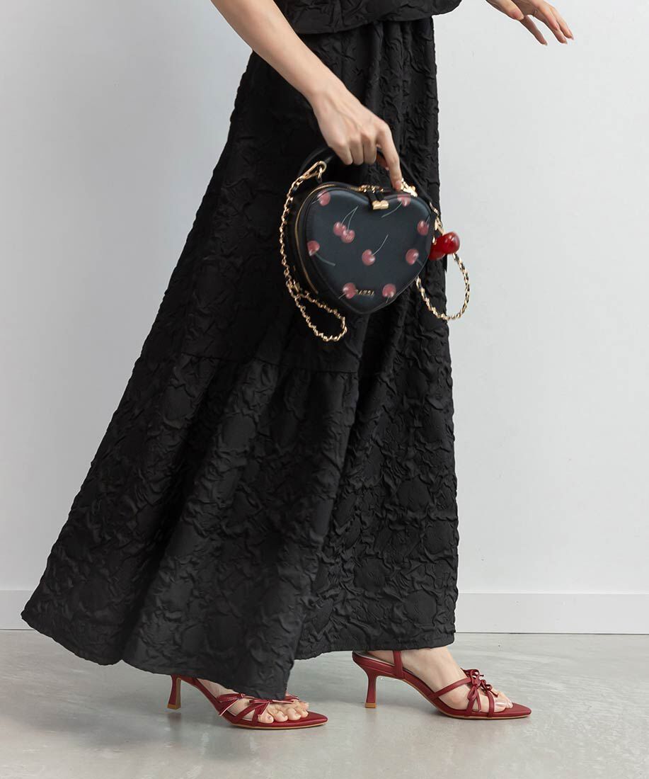  「ミニリボンナローストラップサンダル」|サンダル|