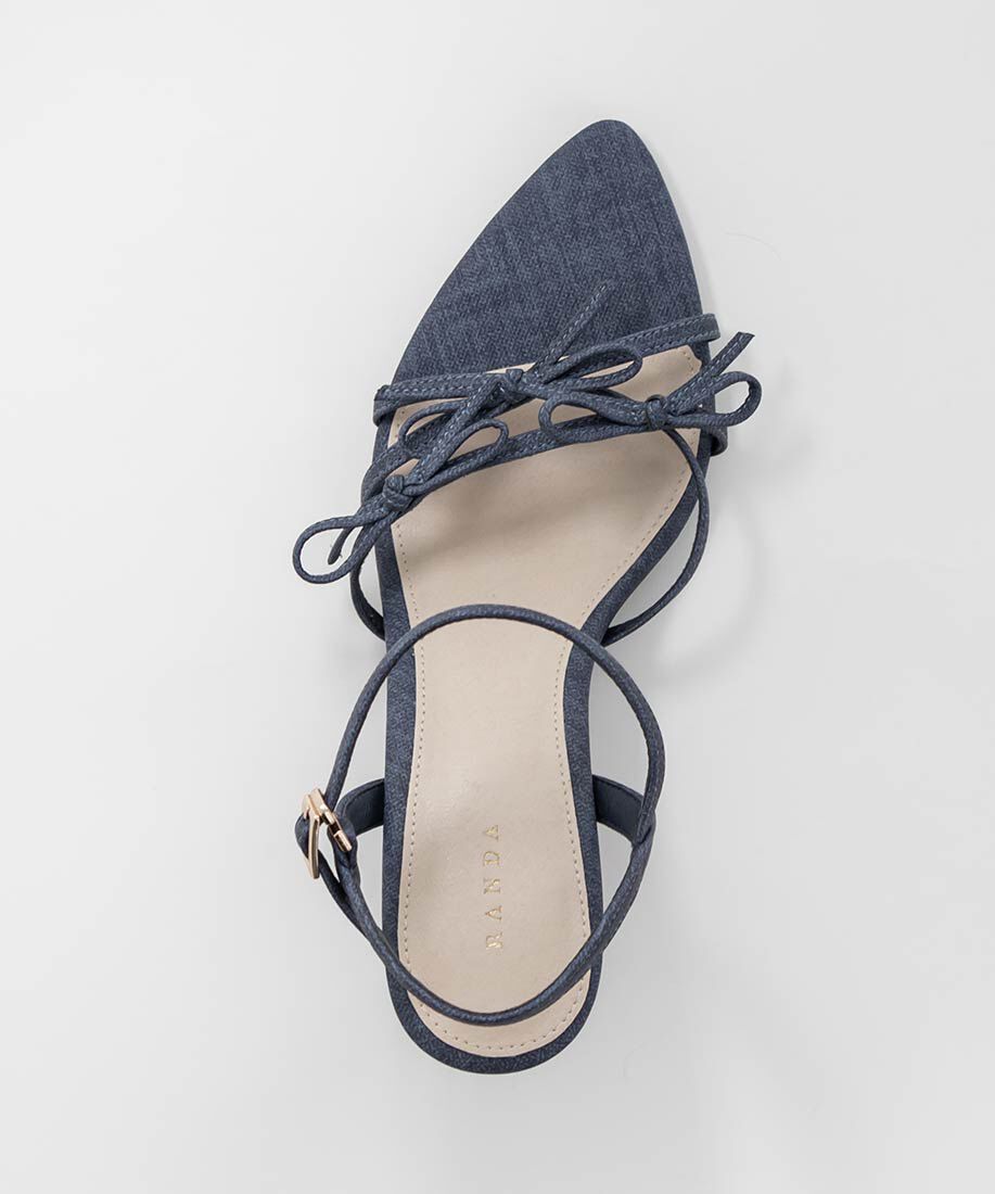  「ミニリボンナローストラップサンダル」|サンダル|