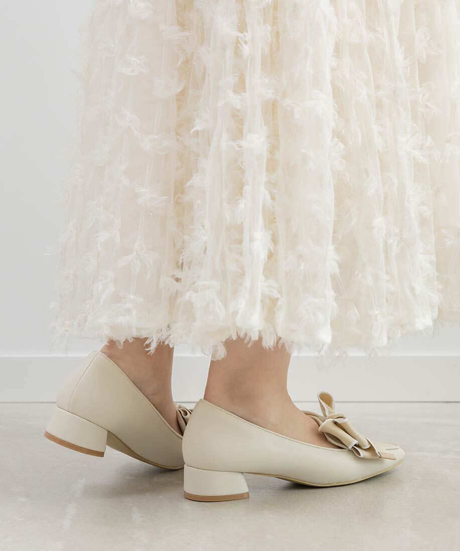  「ビッグリボンデザインローファー」|ローファー|