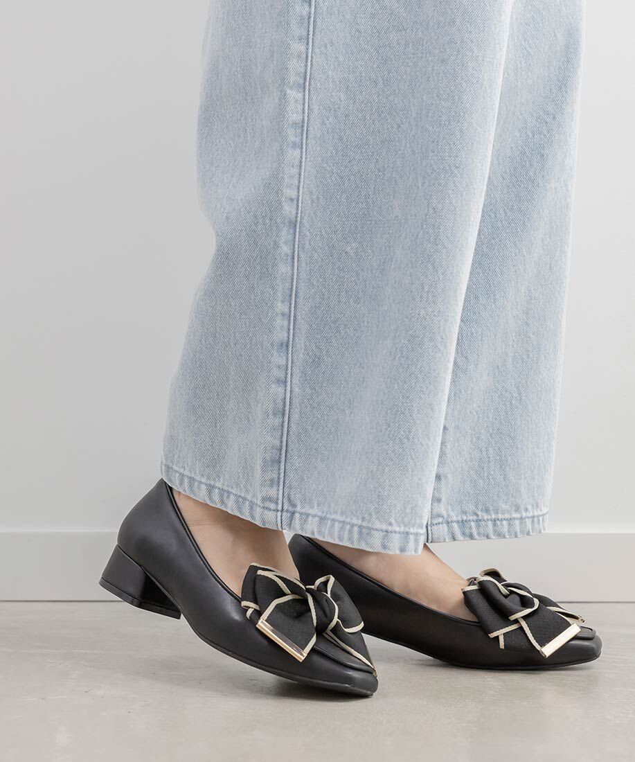  「ビッグリボンデザインローファー」|ローファー|