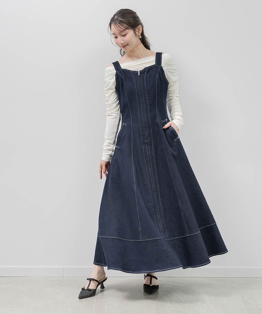  「ビジューリボンTストラップミュールパンプス」|パンプス|