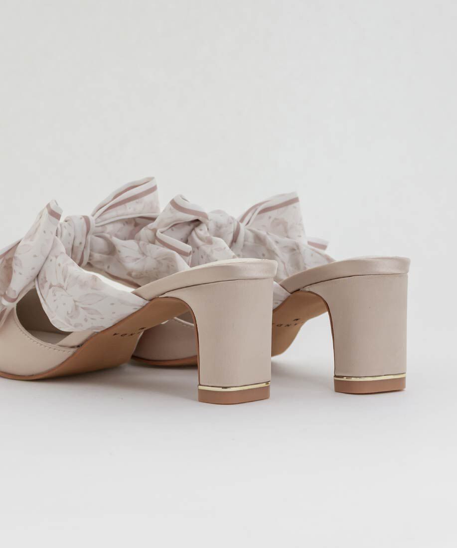  「スカーフリボンミュールパンプス」|パンプス|