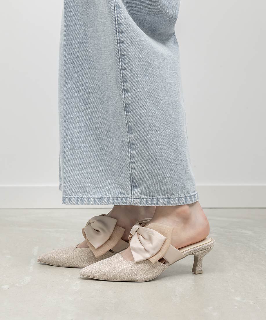 「ビッグリボンミュールパンプス」|パンプス|