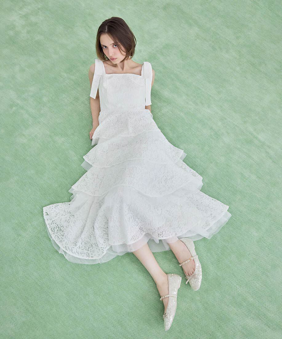  「ビジューストラップバレエシューズ」|パンプス|