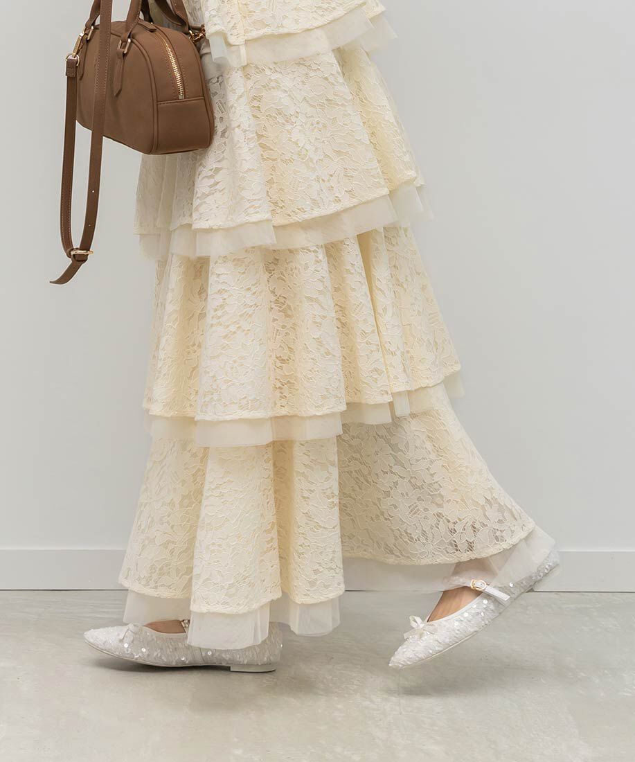  「ビジューストラップバレエシューズ」|パンプス|